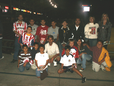 South Valley Chivas Academy members at Chivas USA Academy Appreciation Night