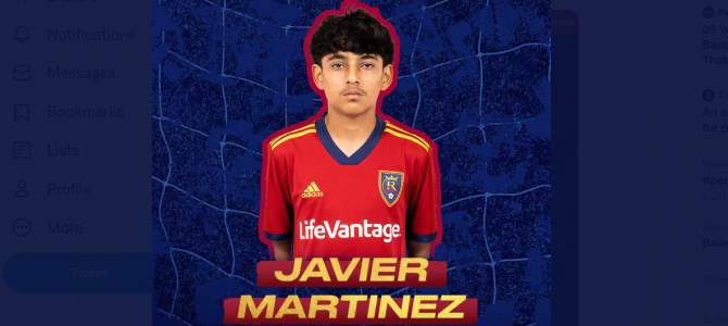 Javier Martinez signs with MLS Real Salt Lake academy