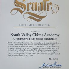 Chivas honored by California Senator and State Assembly member.